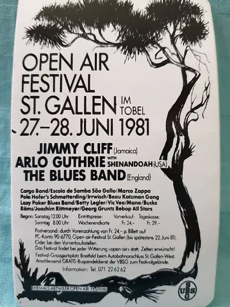  OPEN AIR FESTIVAL ST.GALLEN IM TOBEL Aufkleber