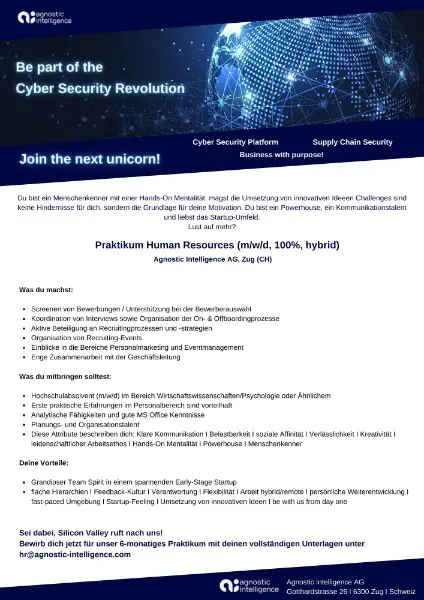 Praktikum Human Resources (m/w/d) per sofort