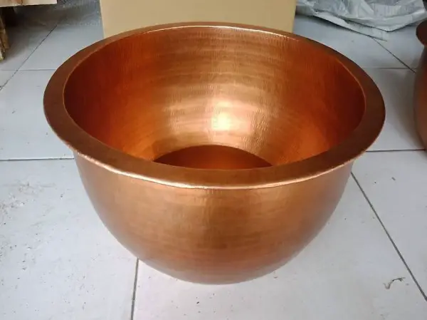  Schale Kupfer Becken Schüssel Kupferschale Waschbecken