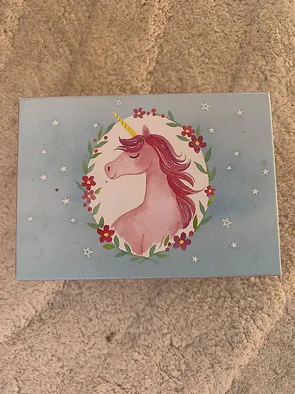 Musikbox/ Schmuckkassette/ Spielebox Einhorn