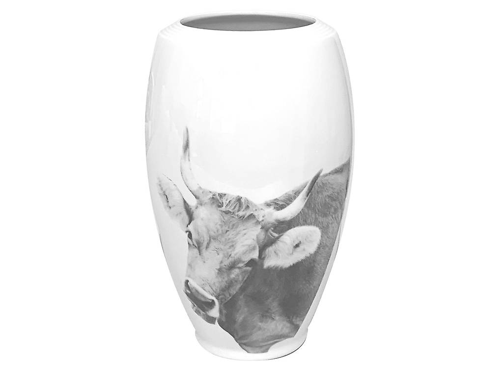 steinlin vase "kuh" 18 cm