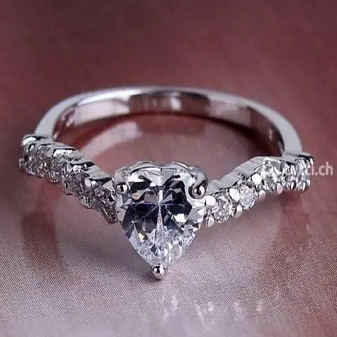 680N Herz CZ Swarovski Kristall GF