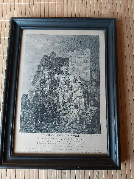 Le Chanteur en Foire, Bild mit altem Bilderrahmen