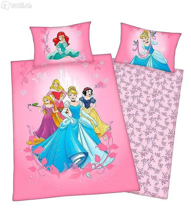 Kinderbettwäsche-Garnitur, 2-tlg., Disney"s Princess