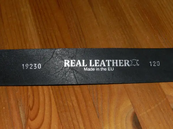 Wechselgürtel Echtleder schwarz, 120 cm, unbenutzter Artikel