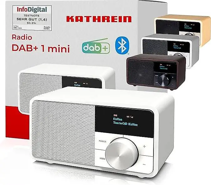 Tragbares Digitalradio im Retrodesign 11,6 x 6,5 x 7,4 cm