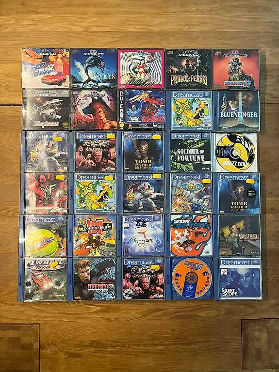 Sega Dreamcast Mega-CD Tomb Raider Sonic Taxi Retro