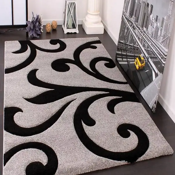  moderner Teppich 3D Konturen