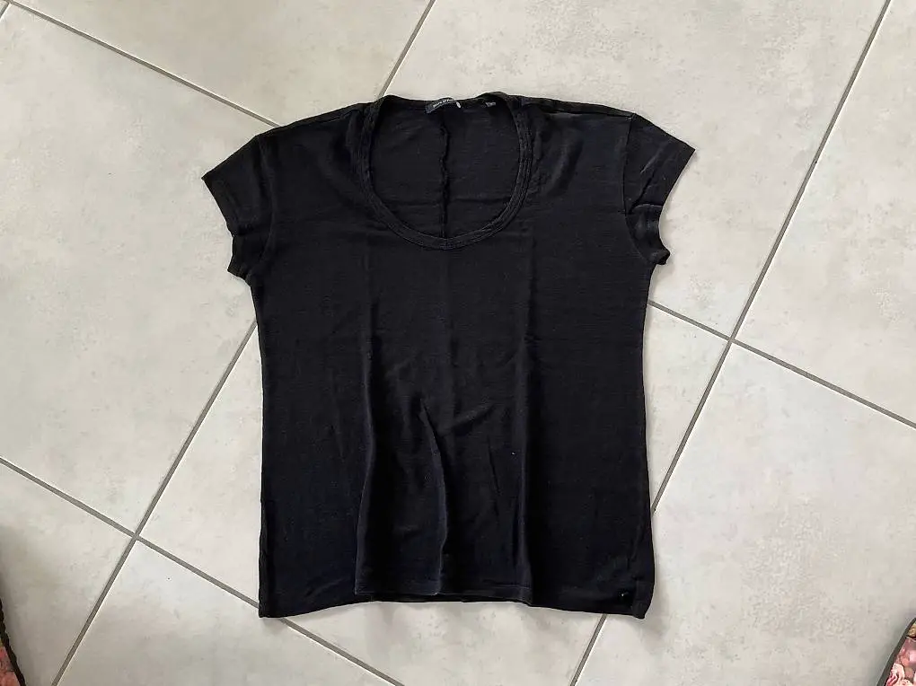 Marc O Polo: Shirt, kurze Ärmel, schwarz