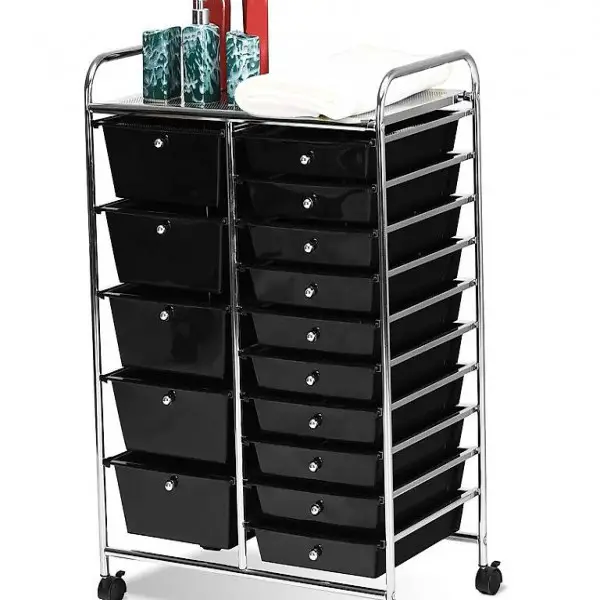  Metallgestell, Rollcontainer rollbar, Badrollwagen