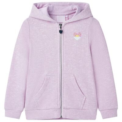  vidaXL Kinder-Kapuzenpullover mit Reissverschluss Lila 104