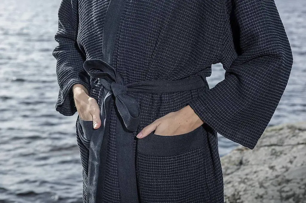 Bademantel "Kenno" Dunkelgrau S/M (Rento)