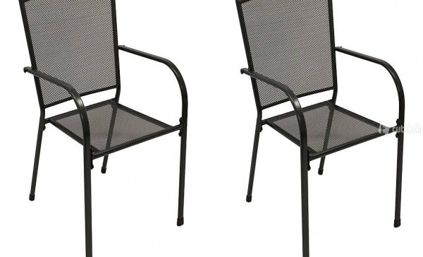  Stapelsessel CLASSIC, Streckmetall anthrazit, 2 Stück