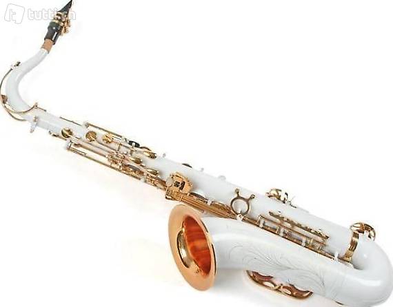 Tenor Saxophon weiss Gold + Koffer + zbh