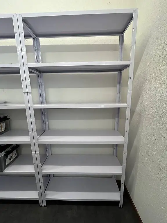 12x Metallregal weiss