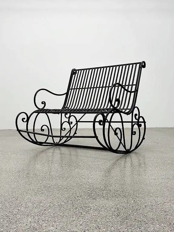 Vintage Schaukelbank aus Gusseisen