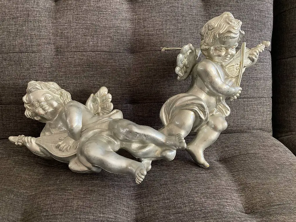 Engel Putte: 1x mit Geige/1x mit Laute, kleiner Engel gratis