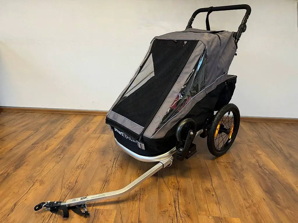 NEU 3in1 Fahrrad Kinderanhänger & Jogger für 1 Kind in Grau