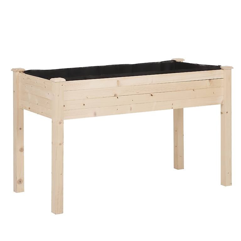  Hochbeet mit Vliesstofftuch Massivholz