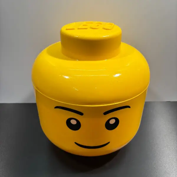 >top: xxl kopf lego baustein case box gefäss dekoration organi