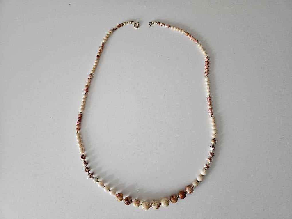 Modeschmuck Halskette lang rosa