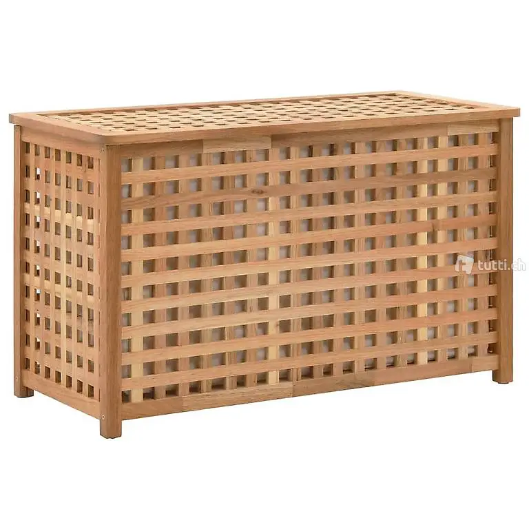  Wäschetruhe 77,5×37,5×46,5 cm Walnuss Massivholz