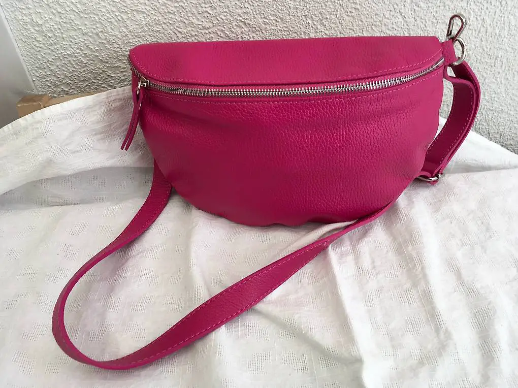 Schultertasche, Pink, top modisch, neu, Leder