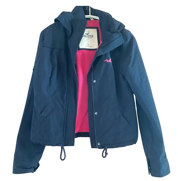 Hollister Übergangsjacke? Grösse S? Dunkelblau mit pinkem I