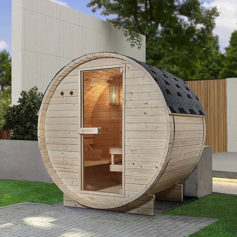 Outdoor Fasssauna Sauna PALERMO120 Gartensauna