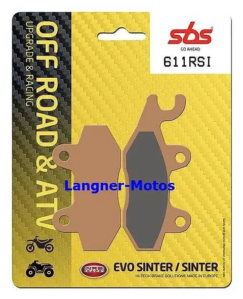 bremsbelag sbs 611 rsi can-am ryker 600-900, yamaha wr 125-2