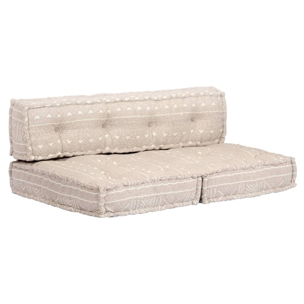  Palettensofa-Auflage Beige Stoff Patchwork