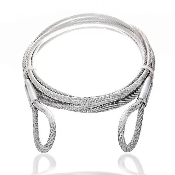  Stahlseil ummantelt mit Ösen, Stahlkabel mit Schlaufen