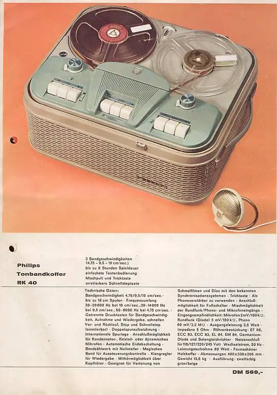 Philips Röhren-Spulentonbandgerät 1958/1960