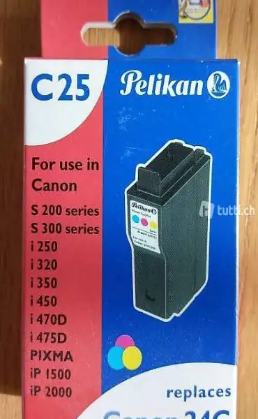 Pelikan C25 replaces Canon 24C ink cartridge 339317 3 x 6 ml