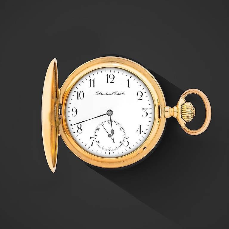 Orologio da tasca Marca IWC anni "20, cassa in oro massiccio