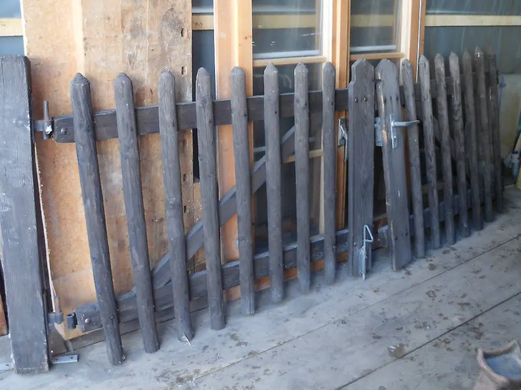 Holz Gartentor Gartenzaun Palisaden Jägerzaun Holztor
