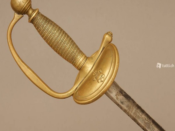  Antiker Degen - Stichblatt mit Lilie - Frankreich