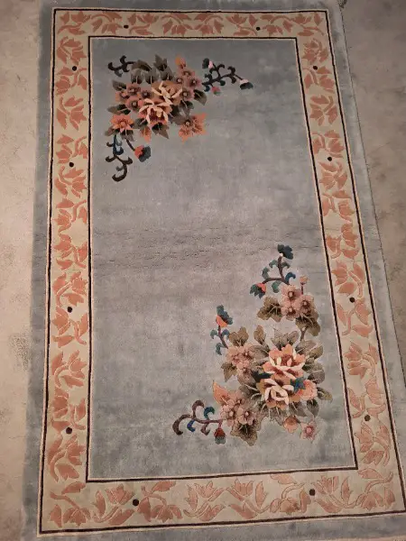Seidenteppich, China handgeknüpft mit Reliefmuster, neu