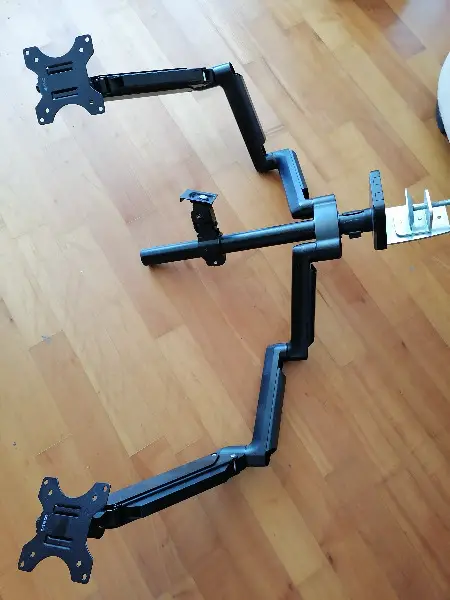 Deltaco Monitor Halterung für zwei Bildschirme, Schwarz