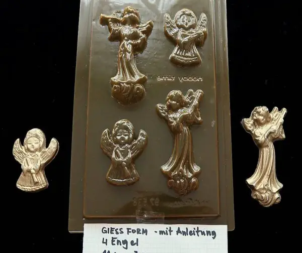 Giessform für 4 verschiedene Engel