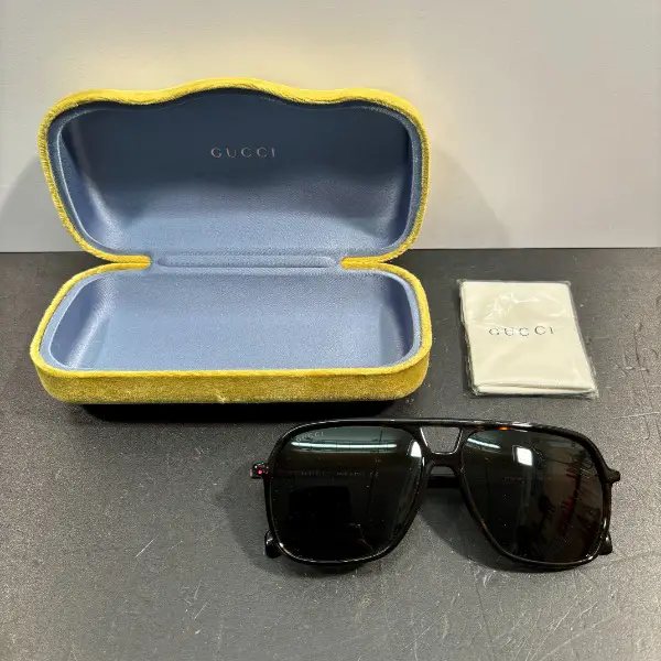 >top: neue edle luxus gucci sonnenbrille & case & tuch