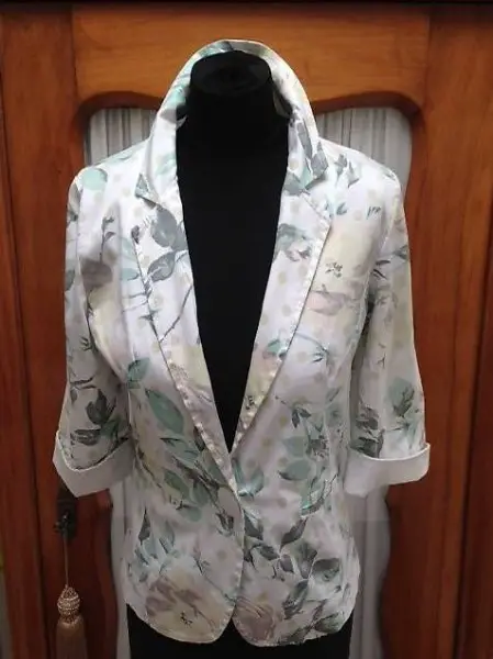 Blazer Sommer weiss gemustert Gr 36/38