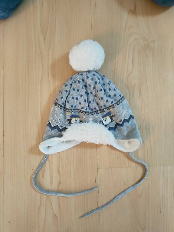 Warme Babymütze Junge 47cm / Gr 74 NEU