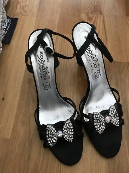 Offene elegante Pumps mit Glitzer Gr. 38