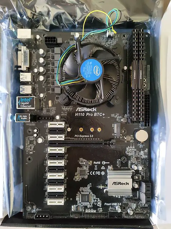 BTC, Motherboard ASRock H110 Pro BTC+
