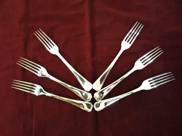 America Christofle 6 Essgabeln versilbert
