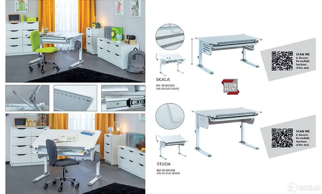  schülerschreibtisch / student desk / bureau evolutif