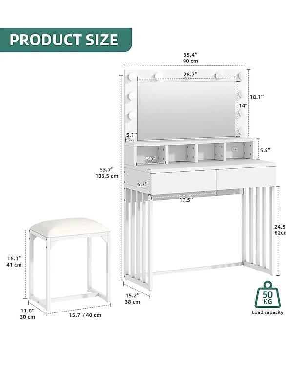 YITAHOME Schminktisch mit Beleuchtung