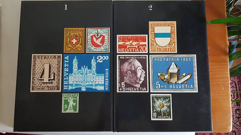 Schweizer Briefmarken Bd. 1 und 2