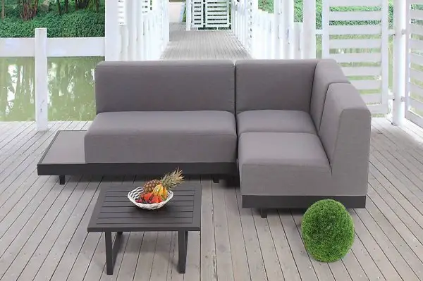 Lounge Outdoor wetterfest Grau mit